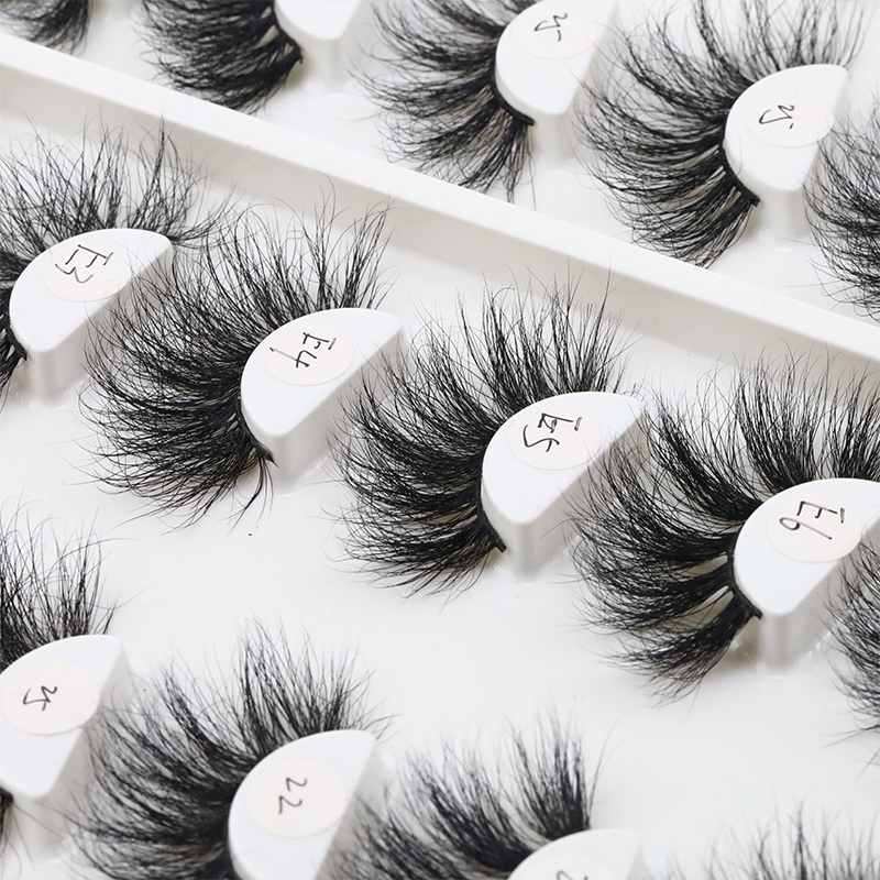 Wholesale Fluffy 25mm 3d 100% Mink Eyelashes Real Mink Eyelashes Vendor YY